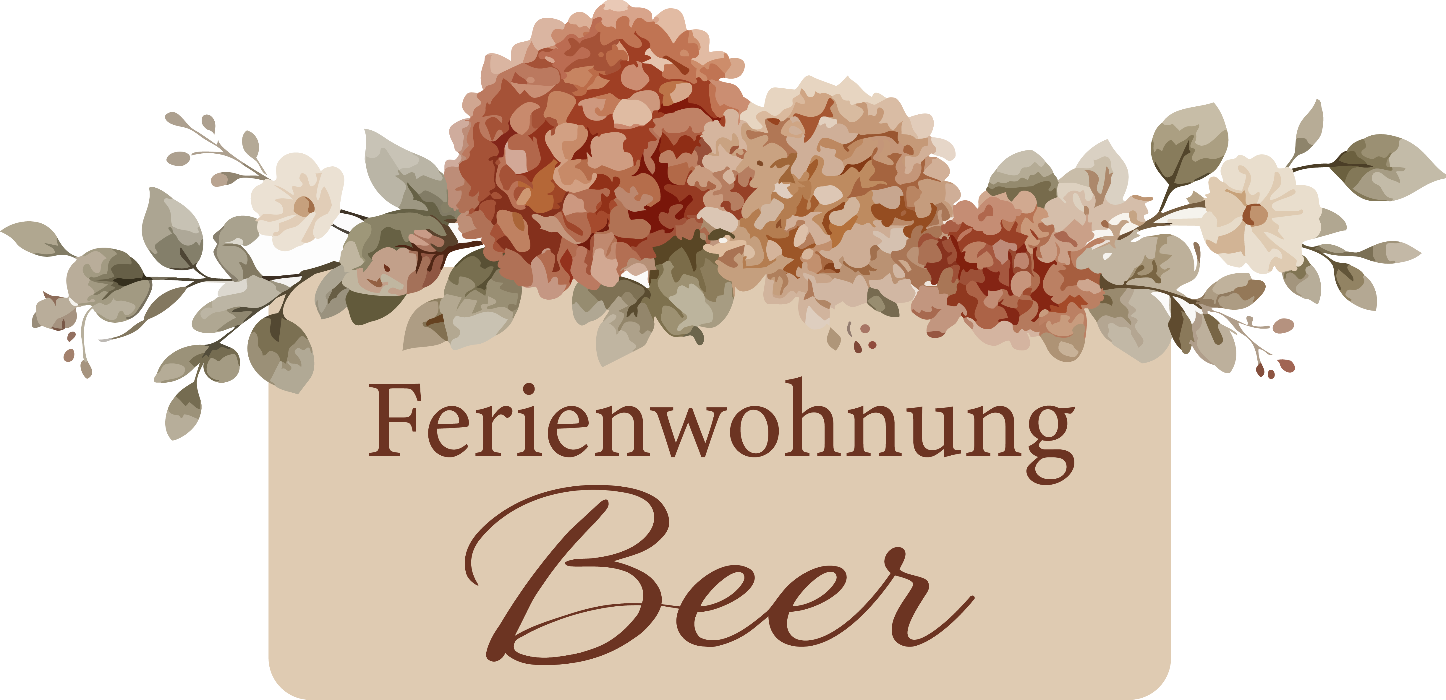 Logo Ferienwohnung Beer in Schönau am Königssee mit Hortensien